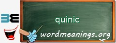 WordMeaning blackboard for quinic